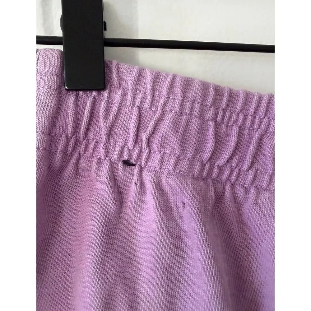 NIKE Sportswear Purple Fleece Shorts High Waisted Box Logo Lounge Womens Small